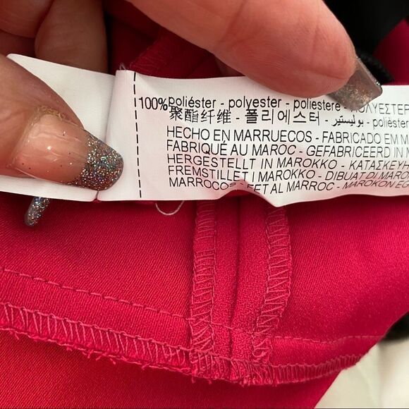 NWT ZARA fuchsia  high collar wide leg jumpsuit XS - Picture 10 of 10